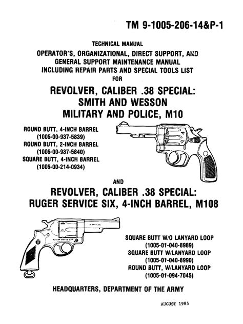 Revolver Caliber 38 Special Smith And Wesson Military And Police ...