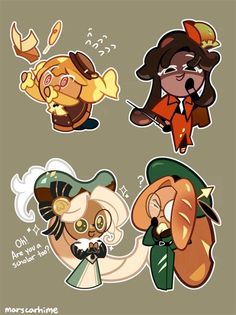 Baguette Cookie y sus amigas (marscarhime) | Dibujos bonitos, Concepto ...