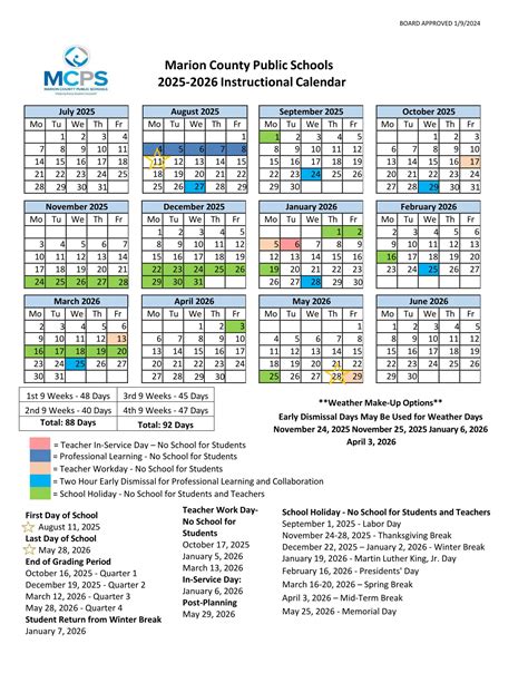 Marion County FL Schools Calendar 25-26 [PDF] - EduCounty