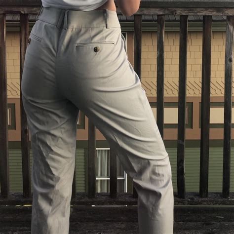 GREY WORK PANTS!!! SO CUTE!!! I think pants like... - Depop