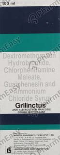 Grilinctus Syrup: Uses, Side Effects, Price, Dosage & More Info - PharmEasy