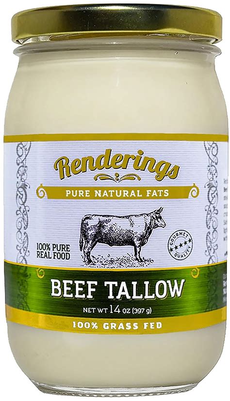 Renderings Beef Tallow, 100% Grass-Fed & Finished, Cooking, Baking and ...