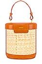 Sancia The Camillo Bucket Bag in Cognac Rattan | REVOLVE