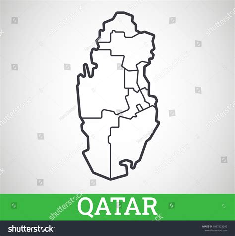 qatar map outline