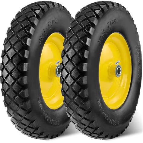 MaxAuto Wheelbarrow Tire 4.80 4.00-8 Flat-Free 4.80/4.00-8 Tire and ...