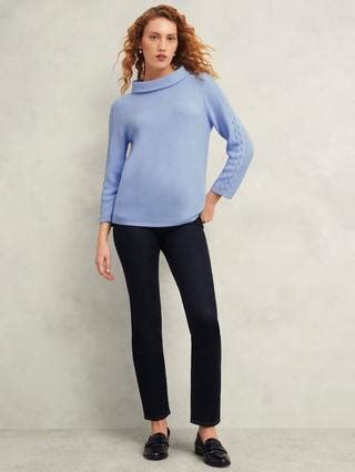 Hobbs Camilla Cable Jumper, Muscari Blue
