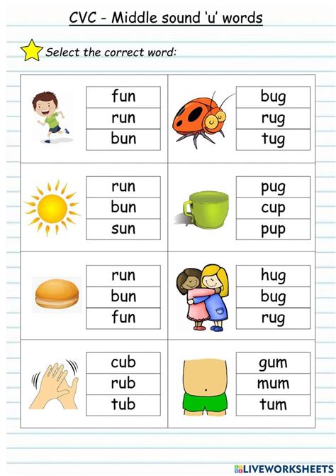 Cvc Words With U Sound at Joy Frederick blog