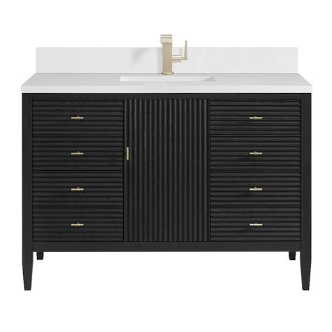 James Martin Vanities Myrrin 48-in Carbon Oak Undermount Single Sink ...