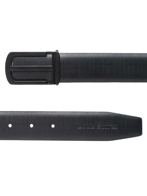 Buy Men's Black Formal Italian Leather Textured Belt For Men - Louis Stitch