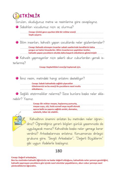 2. Sınıf Türkçe Ada Matbaacılık Yayıncılık Sayfa 180 Cevapları ...
