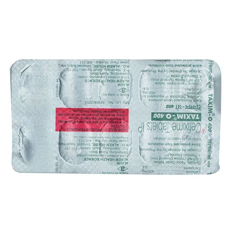 Taxim O 400mg Tablet | Uses, Side Effects, Price | Apollo Pharmacy