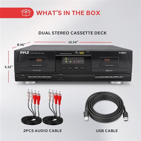 Pyle Dual Stereo Cassette Tape Deck - Clear Audio India | Ubuy