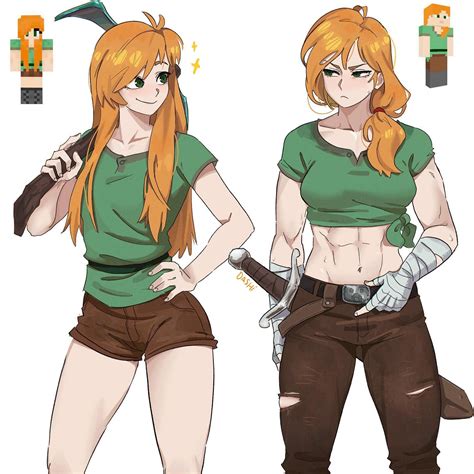 Jonathan on Instagram: "Alex …. #minecraft #minecraftalex #digitalart ...