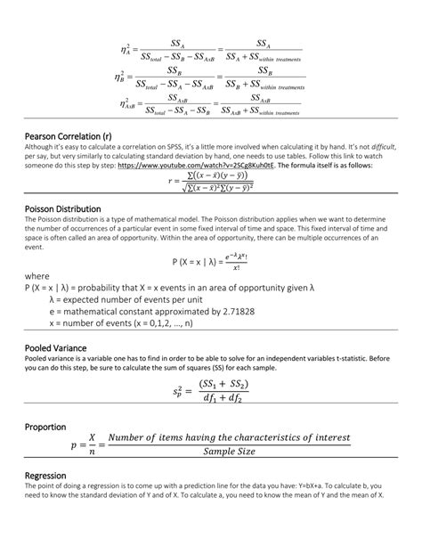 Image result for Statistics 1 Formula Sheet