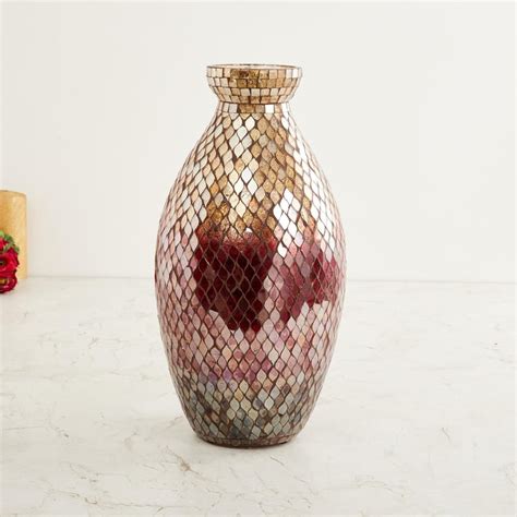 Buy Fiesta Textured Mosaic Vase from Home Centre at just INR 1799.0