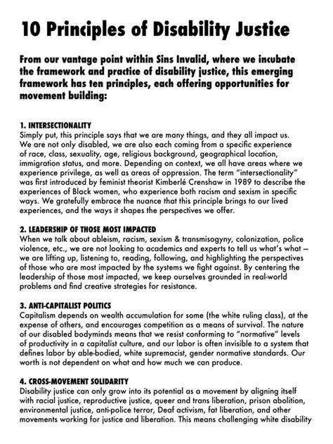 Image result for Disability Justice Principles