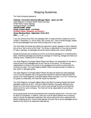 Fillable Online Shipping Guidelinesdoc Fax Email Print - pdfFiller