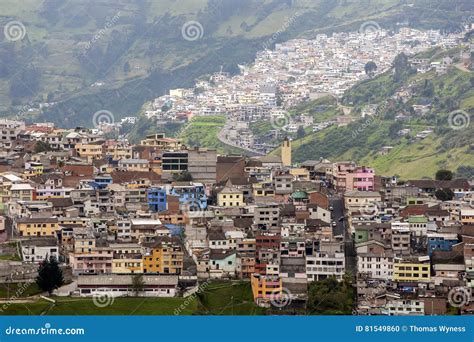 A Mass of Apartment Buildings Overlooking the City of Quito in Ecuador. Editorial Image - Image ...