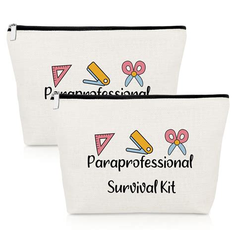 Amazon.com: Paraprofessional Appreciation Gift 2 Pcs Makeup Bag Para ...