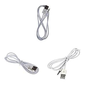 3X 3.5mm Male AUX Audio Jack to USB 2.0 Male Charge Cable Adapter ...