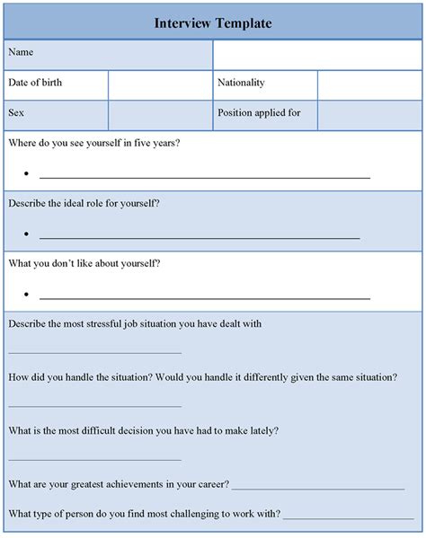 Interview Format Example 的图像结果