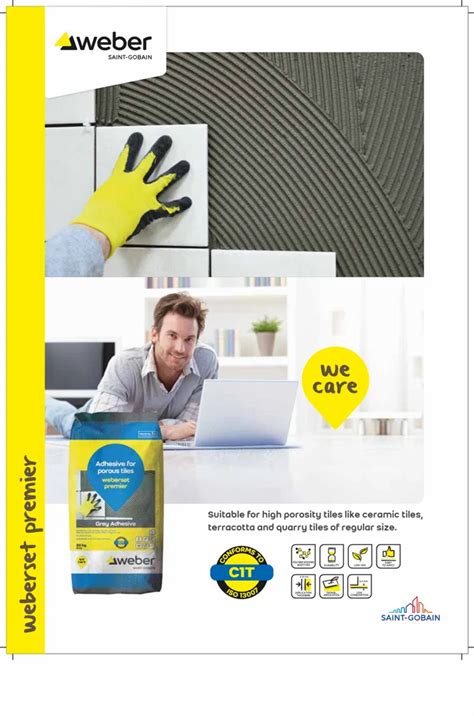 Tile Adhesives - Saint Gobain Weber Tile Adhesive Premier 20 Kg & 40 Kg ...