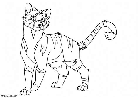 Printable Warrior Cat coloring page