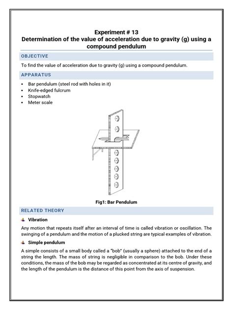 Pendulum Experiment Lab 的图像结果