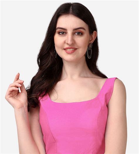 Pujia Mills Women's Plain Sleeveless Pattern U Neck Sleeveless Readyma