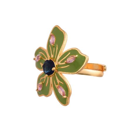 Flower Fantasy Sage Green Spring Blossom Ring – VOYLLA