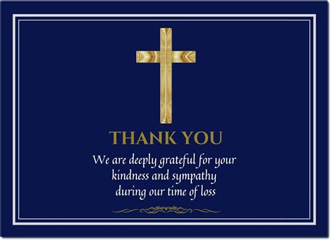 Buy Celebration of life Funeral thank you cards with envelopes Catholic ...