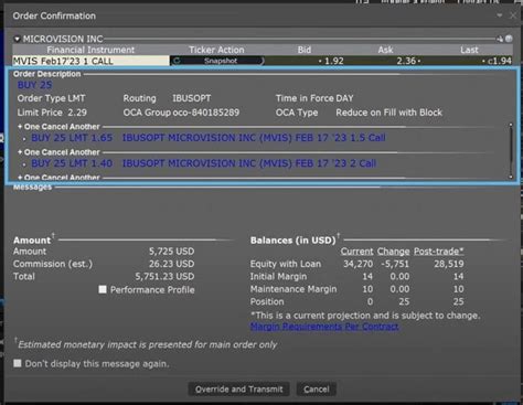 Using the One-Cancels-Another (OCA) Order Attribute in IBKR’s IBUSOPT