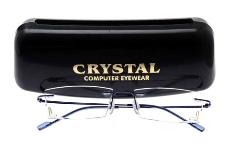Buy Designer Rimless Spectacle Frame with Anti Glare Computer Glasses ...