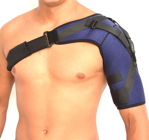 Shoulder Brace With Pressure Straps - Breathable Neoprene, Adjustable ...
