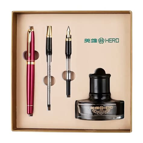 Hero 7056 3 in 1 Pen Set- Fountain & Ballpoint Pen & Art Calligraphy ...