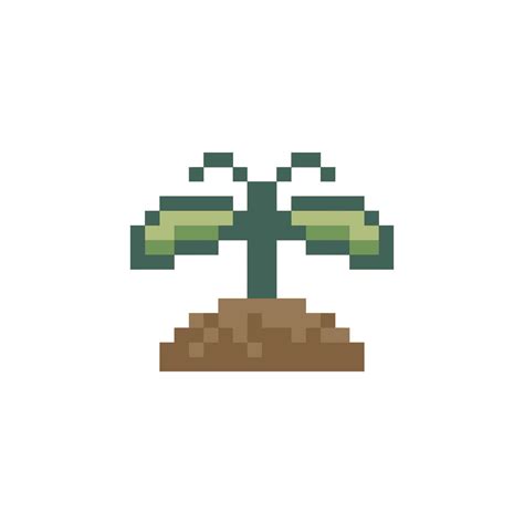 Sprout with butterfly pixel design 58564566 Vector Art at Vecteezy