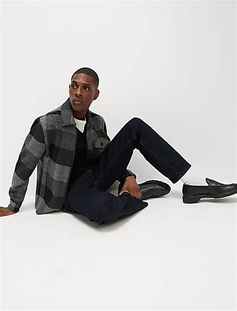 Buy Straight Fit Stretch Jeans at Marks & Spencer