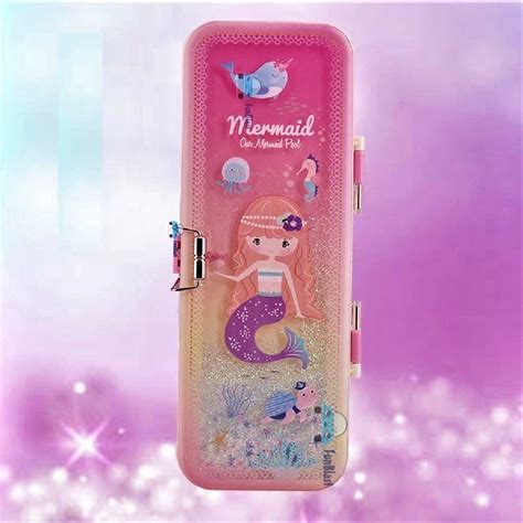 Pencil Box for Girls – Mermaid Pencil Case for Boys and Girls – Double ...
