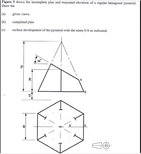 Hexagonal Pyramid Engineering Drawing Problems 的图像结果