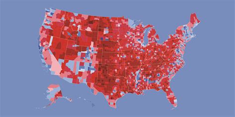 Election Results Map by County 的图像结果