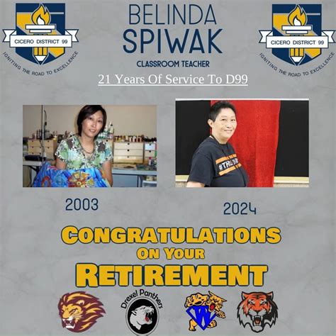 Cicero District 99 | ️ FIRST CLASS TICKET TO RETIREMENT 🤩 Cicero ...