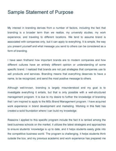 Image result for Graduate Statement of Purpose Examples