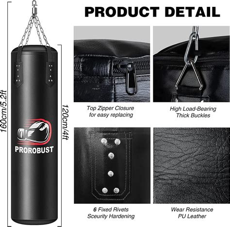 Snapklik.com : Prorobust Punching Bag For Adults, 4ft PU Heavy Boxing ...