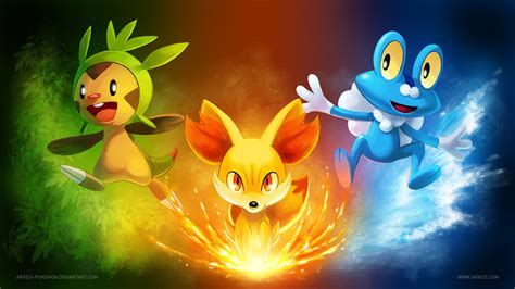 Pokémon X and Y Starters HD Wallpaper