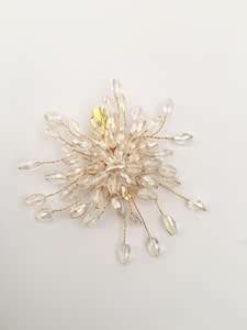 big size hair clips for women and girls gold color hair pins with white ...