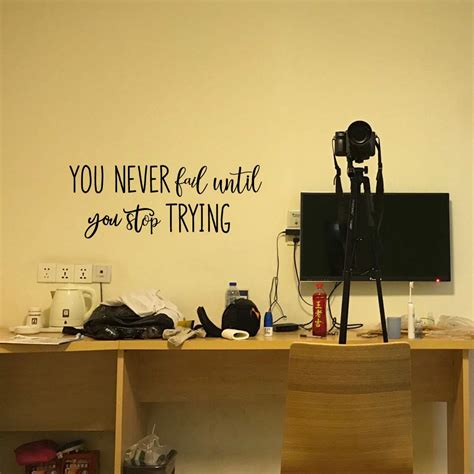 You Never Fail Until You Stop Trying Albert Einstein Wall Decal Quote ...