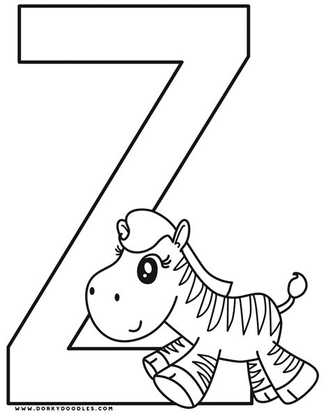 Letter Z Coloring Page