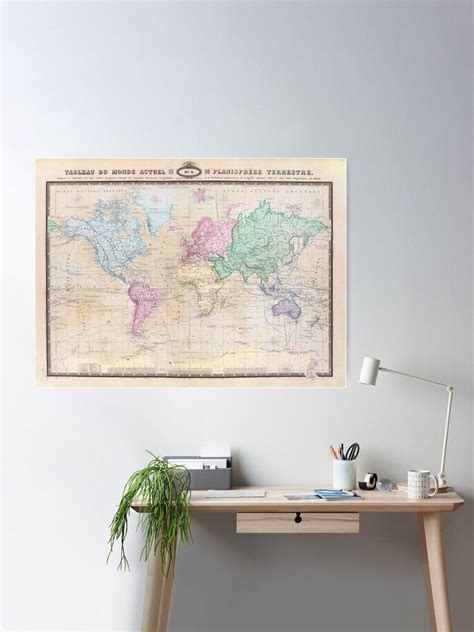 Detailed World Map Poster 的图像结果