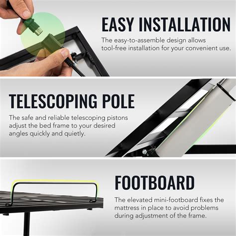 Buy Viribus Electric Elevation Adjustable Bed Frame Base for Queen Size ...