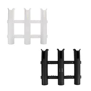 MagiDeal 2 Pieces Plastic 3 Link Tube Fishing Rod Holder Rack Rest ...